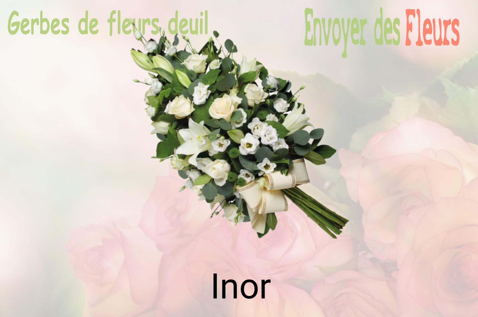 Gerbe de fleurs de deuil livrée à Inor